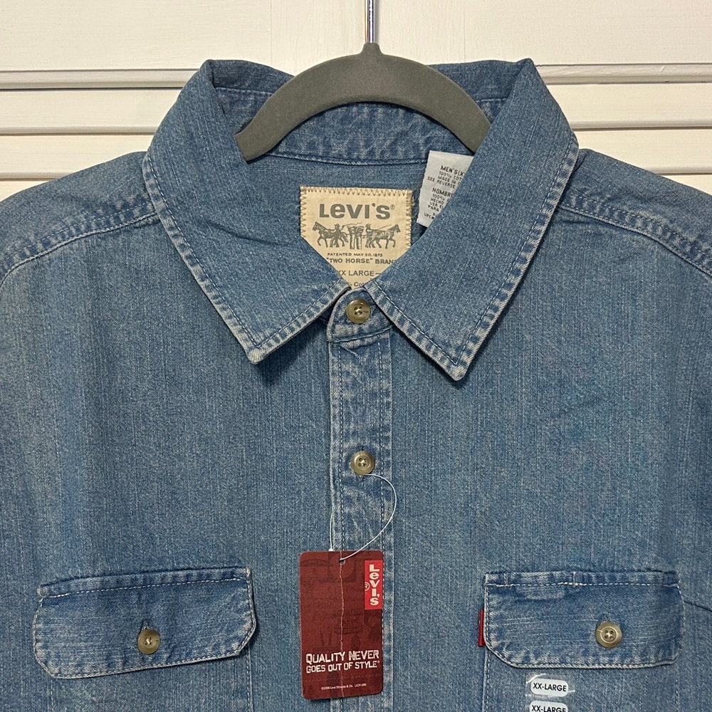 NWT LEVI'S Long Sleeve Denim Button Down 
 Shirt - Size XXL